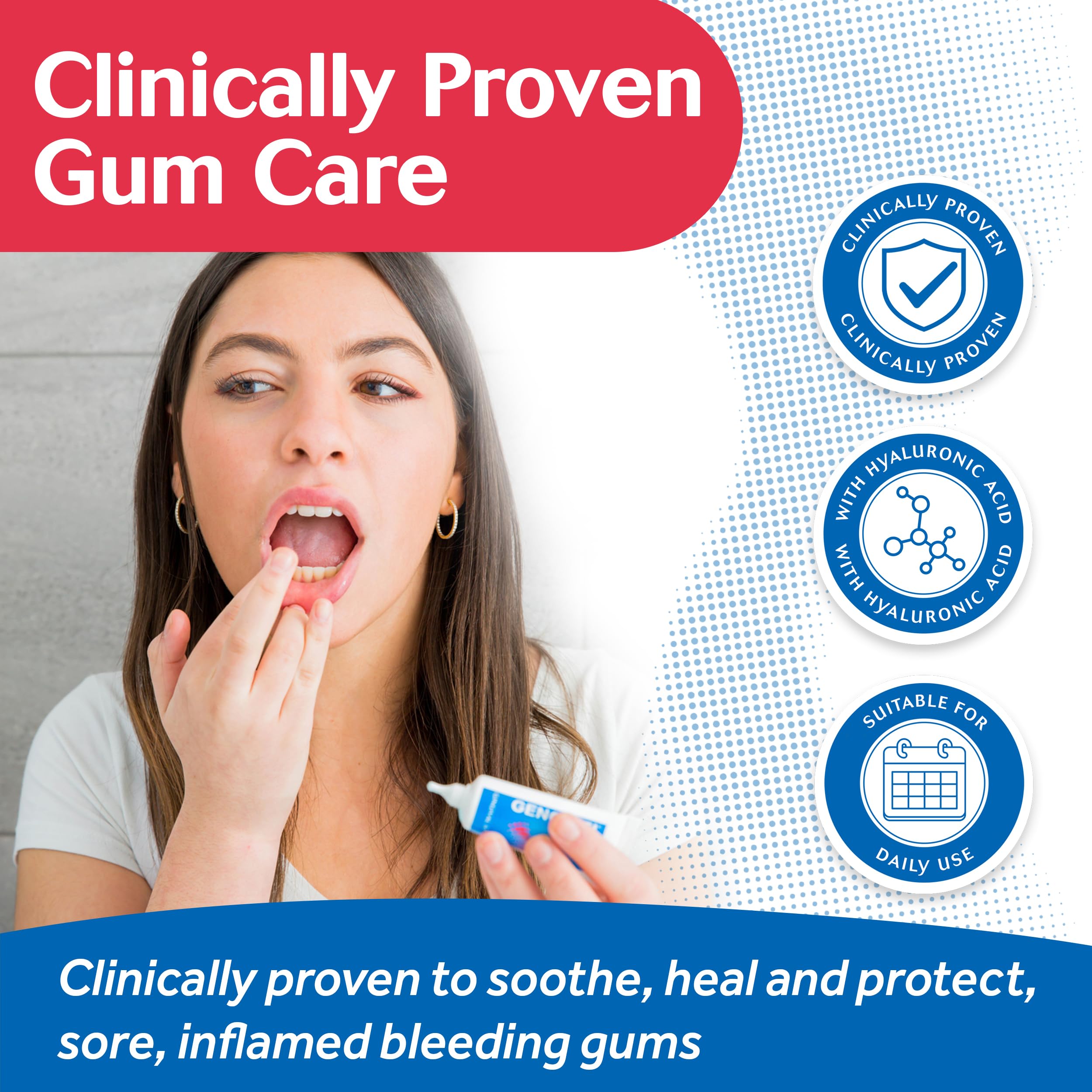 Gengigel Oral Gel 20ml – Hyaluronic Acid Mouth Ulcer Treatment for